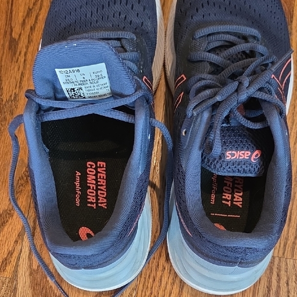 Asics Gel Excite 8 Women Navy And Coral Running Shoes Size 8 - Picture 7 of 7